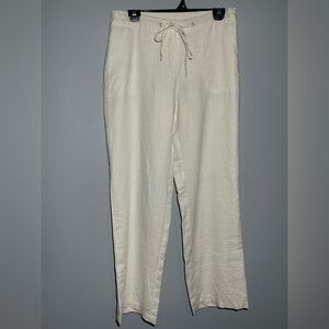 Charter Club White Linen Pants